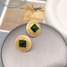 French Vintage Round Minimally Glazed Glass Earstuds with Personalized, Small, and High Quality Earrings_ipsvogv.com