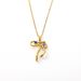 New Lazy Light Luxury Ribbon Inlaid Diamond Bow Necklace For Women, Niche Design Elegant Versatile Titanium Steel_ipsvogv.com