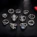 11 Piece Elephant Lotus Set Jewelry Ring_ipsvogv.com