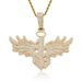 Men’s Jewelry Set Fashion New Arrival Wings Pendant Number 1 Micro Inlaid Zircon Large Size Personality Trendy Brand Men's Hip Hop Necklace_ipsvogv.com