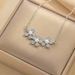 Necklace Female Internet Celebrity Sweet Style Zircon Flower Niche Entry Luxury New Style Design Sense Pendant Elegant Titanium Steel Necklace_ipsvogv.com
