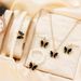 Children's necklace creative pearl butterfly girl jewelry bracelet girl oil drop accessories ring earrings_ipsvogv.com