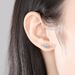 Women's Jewelry S925 Sterling Silver Earrings Simple Small Versatile Temperament Small Fragrance Style Moissanite Smiley Face Earrings_ipsvogv.com