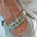 Simple Turquoise Wood Bead Bracelet Men's Trendy Fashion All Match High End Beaded Coconut Shell Bracelet Men's Jewelry_ipsvogv.com