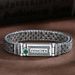 Green Six Character True Words Vine Grass Pattern Men's Weaving Personalized Twisted Hip Hop Trendy Bracelet_ipsvogv.com