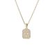 Japanese and Korean style niche temperament Goddess Fan M letter pendant titanium steel necklace for women exquisite_ipsvogv.com