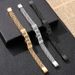 Men's Jewelry Rock And Roll Hip Hop Style Hand Jewelry Creative Street Shooting Curved Woven Titanium Steel Bracelet_ipsvogv.com
