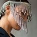 Novel Accessories Beautiful Tassel Diamond mask Fashionable All-match Full Face Rhinestone mask for Women_ipsvogv.com
