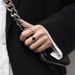 South neutral style irregular niche design sense index finger ring pure silver simple hand adornment girl_ipsvogv.com