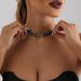 Temperament Full Diamond Multi-layer Neck Chain Hollow Love Necklace Black Claw Diamond Chain Trend Item Decoration_ipsvogv.com