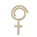 Cross full diamond pendant personality alloy Cuban chain niche street style hip hop necklace_ipsvogv.com