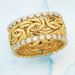 Punk personality wide ring status symbol winding ring with irregular lines_ipsvogv.com