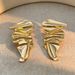 Personalized Irregular Liquid Metal Pleated Ins Wind Geometry Square Thread Heart-shaped Earrings_ipsvogv.com