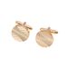 New round square baked paint men's French rectangular striped grid cufflinks_ipsvogv.com