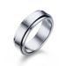 Men's Jewelry Rotatable Stainless Steel Male And Female Couple Ring Gold 6MM Rotating Smooth Plain Ring Index Finger_ipsvogv.com