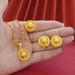 Eye Design Gold-plated Necklace Pendant Earring Ring Three Piece Jewelry Set_ipsvogv.com