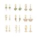 Trend ins coconut tree cactus shape earrings for women copper plated real gold zircon diamond crown temperament earrings_ipsvogv.com