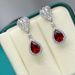 Cao Shi's Hot Selling Long Ear With Simulated Flower Droplet Shaped Earrings, Fashionable Temperament, Women's_ipsvogv.com