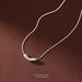 S Sterling Silver Transfer Bead Thin Necklace For Women, Light Luxury Niche, With A Simple And Elegant Collarbone Chain_ipsvogv.com
