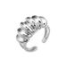Silver horn bag open ring smooth thread gold-plated INS style niche all-match explosion light luxury ring_ipsvogv.com