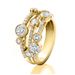Cao Shi's Bicolor Zircon With Hollow Geometric Lines, Dotted Diamond Ring, Women's Color Separation Ring_ipsvogv.com