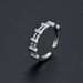 Unisex Letter H Trapezoidal Double Layer Ring Opening Adjustable Female Hand Jewelry Sweet Temperament Ins Style_ipsvogv.com