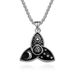 Nordic Celtic triangle knot star moon sun titanium steel necklace myth Odin triangle knot pendant_ipsvogv.com