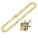 Cool 3D Full Diamond Oil Tiger Head Pendant Cuban Chain Trendy Nightclub Personalized Men's Necklace_ipsvogv.com
