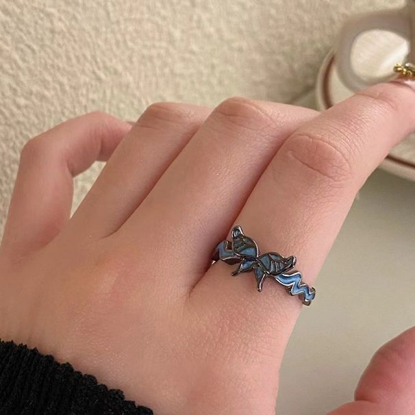Japanese And Korean Style Niche Design Butterfly Zircon Female Ins Trendy Fashion Personality Food Ring Versatile Open_ipsvogv.com