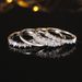 Cao Shi's Luxurious High-end Geometric Ring For Women, Sparkling Fashionable Four Piece Set Of Engagement And Wedding_ipsvogv.com