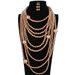 Fashionable And Exaggerated Multi-layer Pearl Necklace Set With Long Sweater Chain Accessories 6050_ipsvogv.com