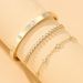 Cubic Zirconia Inlaid Paper Clip Chain Bracelet Can Be Stacked And Worn As A Three Piece Jewelry Set For Fashionable Commuting_ipsvogv.com