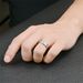 Titanium Steel Men's Fashion Micro Set Zircon Square Diamond Ring Hand Jewelry_ipsvogv.com