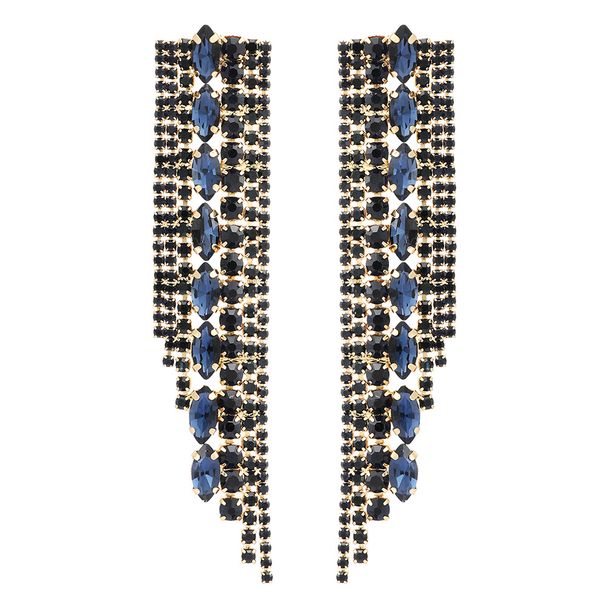 Long diamond glass earrings, high end earrings catwalk style, Cute Earrings_ipsvogv.com