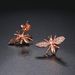 Women’s Jewelry Set Fashion Fashion Bee Necklace Earrings Jewelry Set Inlaid with Zircon Rose Gold Plated_ipsvogv.com