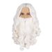 white long curly hair Santa Claus Christmas wig Santa Claus beard wig_ipsvogv.com