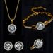 Women's Jewelry Set Zircon Necklace Crystal Earrings Diamond Bracelet Ring Accessories Gifts Free Gifts_ipsvogv.com