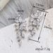 Cao Shi Luxurious Super Sparkling with Leaf Style Design Sense Long Wisteria Flower Exquisite Earrings for Women_ipsvogv.com