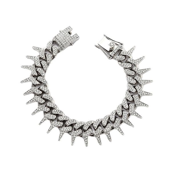 Unisex Hip Hop Style 12mm Spiked Street Fashion Men's And Women's Outer Clothing Matching Necklace Alloy Diamond Chain_ipsvogv.com