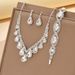 Women’s Jewelry Set Fashion High End Zircon Butterfly Tassel Earrings Necklace Set Niche Temperament Clavicle Chain Light Luxury Fashion Jewelry_ipsvogv.com