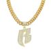 Hip hop style full diamond letter B pendant necklace Men's punk style Cuban chain accessories personalized jewelry_ipsvogv.com