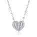Unisex ins style love full of zircon pendant necklace female two color electroplating diamond clavicle chain jewelry batch_ipsvogv.com