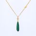 Lossyrow Water Drop Peacock Stone Pendant Necklace Autumn and Winter, High Light Luxury, Small Personality, Sweater_ipsvogv.com