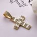 Hip Hop Versatile Alloy Cubic Zirconia Cross Pendant Personality Unisex Casual Necklace_ipsvogv.com