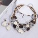 Multi Layer Beaded Acrylic Turquoise Fashionable Necklace High End Accessories_ipsvogv.com