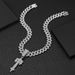New Alloy Cross Pendant With Full Diamond Cuban Chain Hip-hop Niche Legendary Big Sword Accessory_ipsvogv.com