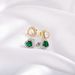 French Romantic Colored Gemstone Earrings Love Design Trendy Men S925 Silver Needle Hypoallergenic Earrings_ipsvogv.com