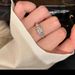 Starry Sky Light Luxury Ring, Elegant And Cold Zircon Finger_ipsvogv.com