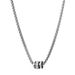 Niche design, high grade women's cool titanium steel necklace, men's trendy stacking diamond studded double layer slim waist couple's luck pendant_ipsvogv.com