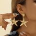 Exaggerated Gold Jewelry Beach Vacation Style Starfish Earrings Ins Non-Fading Ear Studs_ipsvogv.com